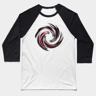 Red And White Twister Star Baseball T-Shirt